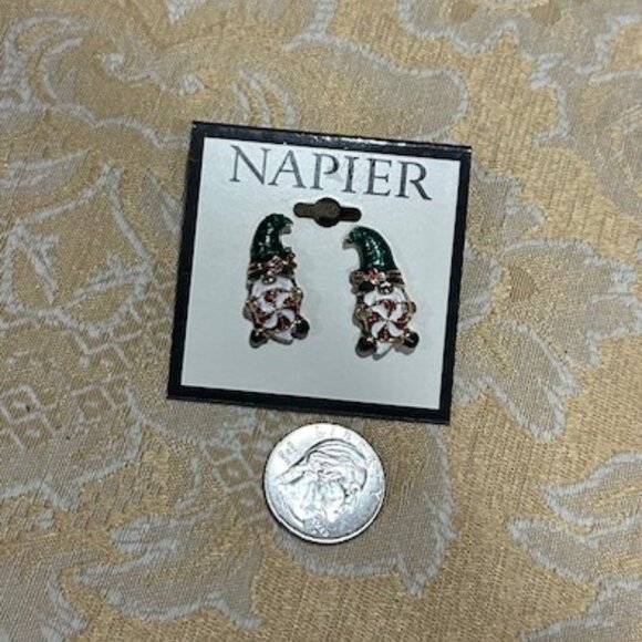 HOLIDAY🎄🎄NAPIER NWT - Gnome Holiday EARRINGS - Picture 2 of 4